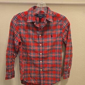 Polo by Ralph Lauren Boys Red and Blue Plaid Shirt